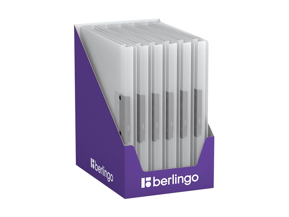 Папка с зажимом Berlingo "No Secret", 17мм, 700мкм, полупрозрачная, с внутр. карманом