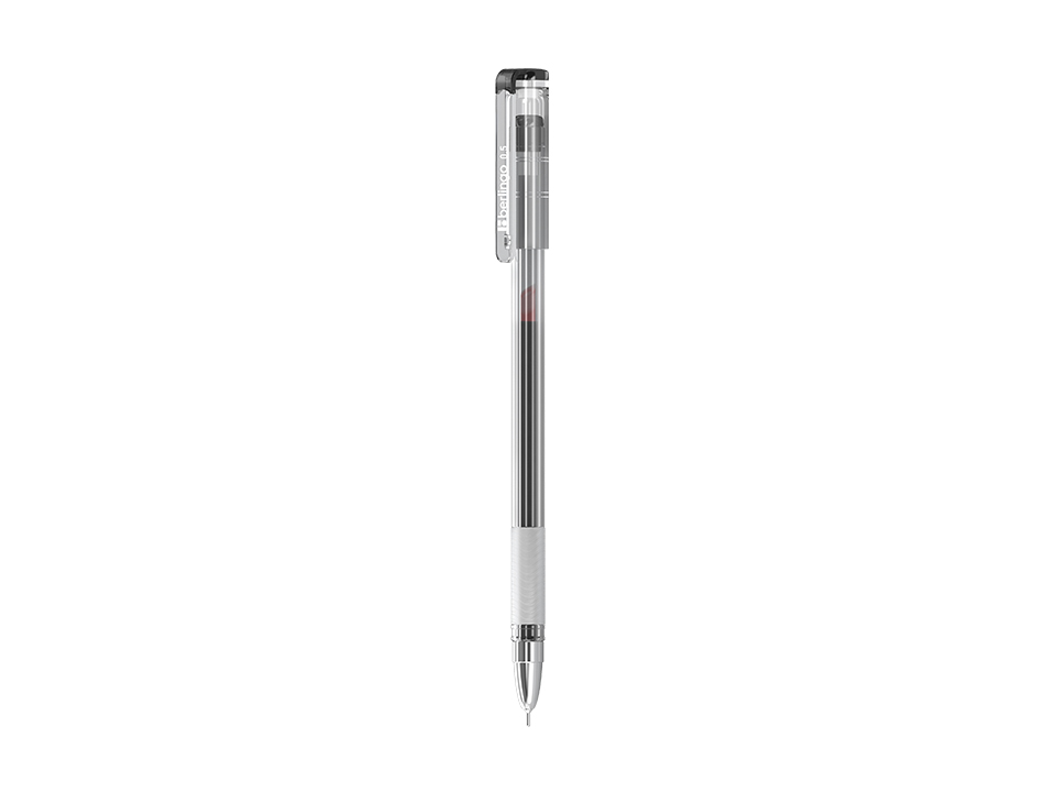 Ручка гелевая Berlingo "Standard" черная, 0,5мм, грип, игольчатый стержень