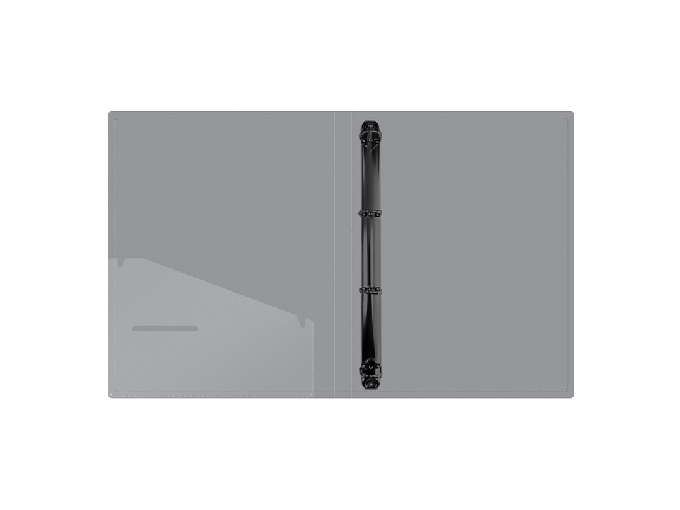 Папка на 4 кольцах Berlingo "Metallic", 24мм, 1000мкм, серебряный металлик, D-кольца, с внутр. карманом