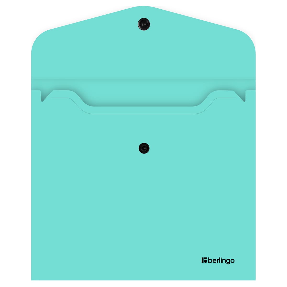 Папка-конверт на кнопке Berlingo "Instinct" А5+, 200мкм, мятный