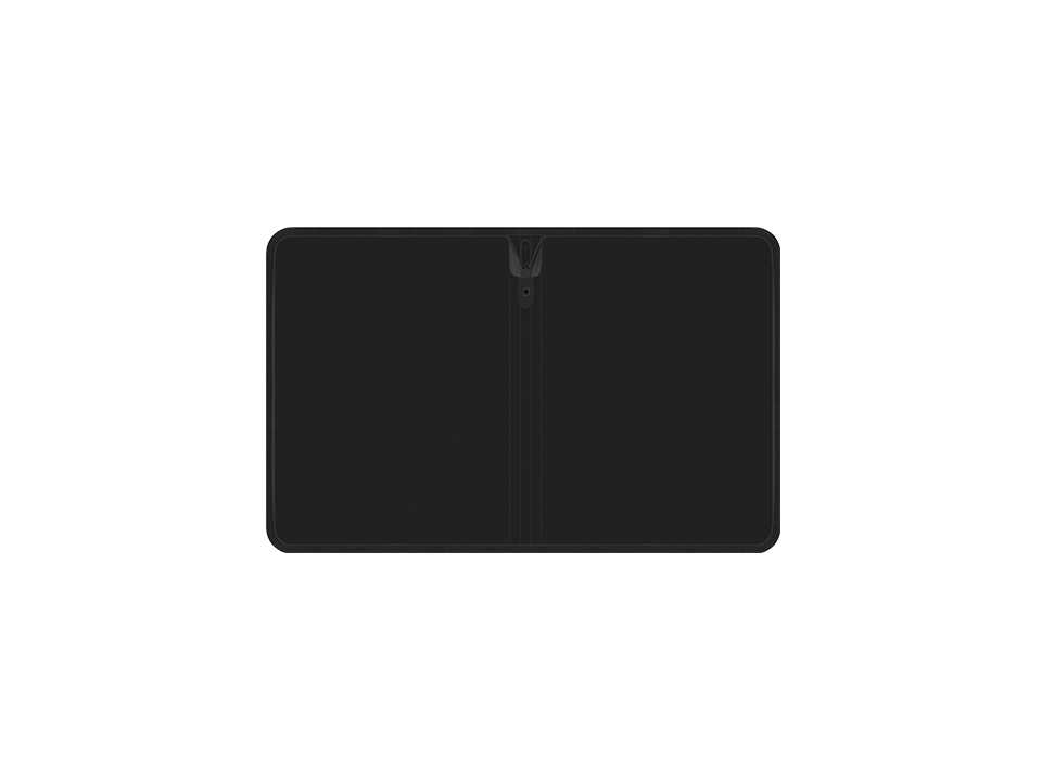 Папка на молнии Berlingo "DoubleBlack" А5+, 600мкм, черная, с рисунком