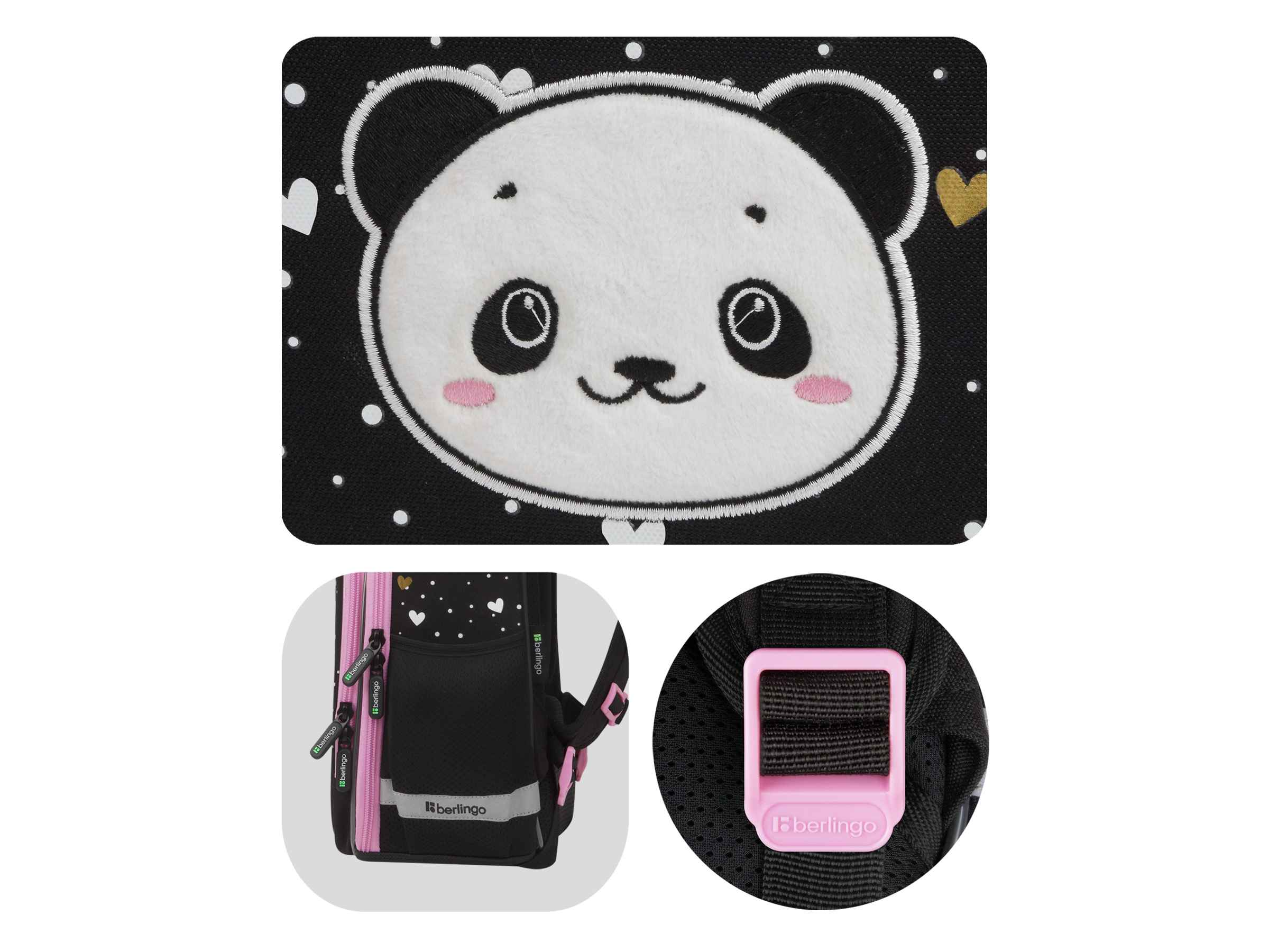 Ранец Berlingo Expert Plus "Cool panda" 38*29*15см, 2 отделения, 2 кармана, анатомическая спинка