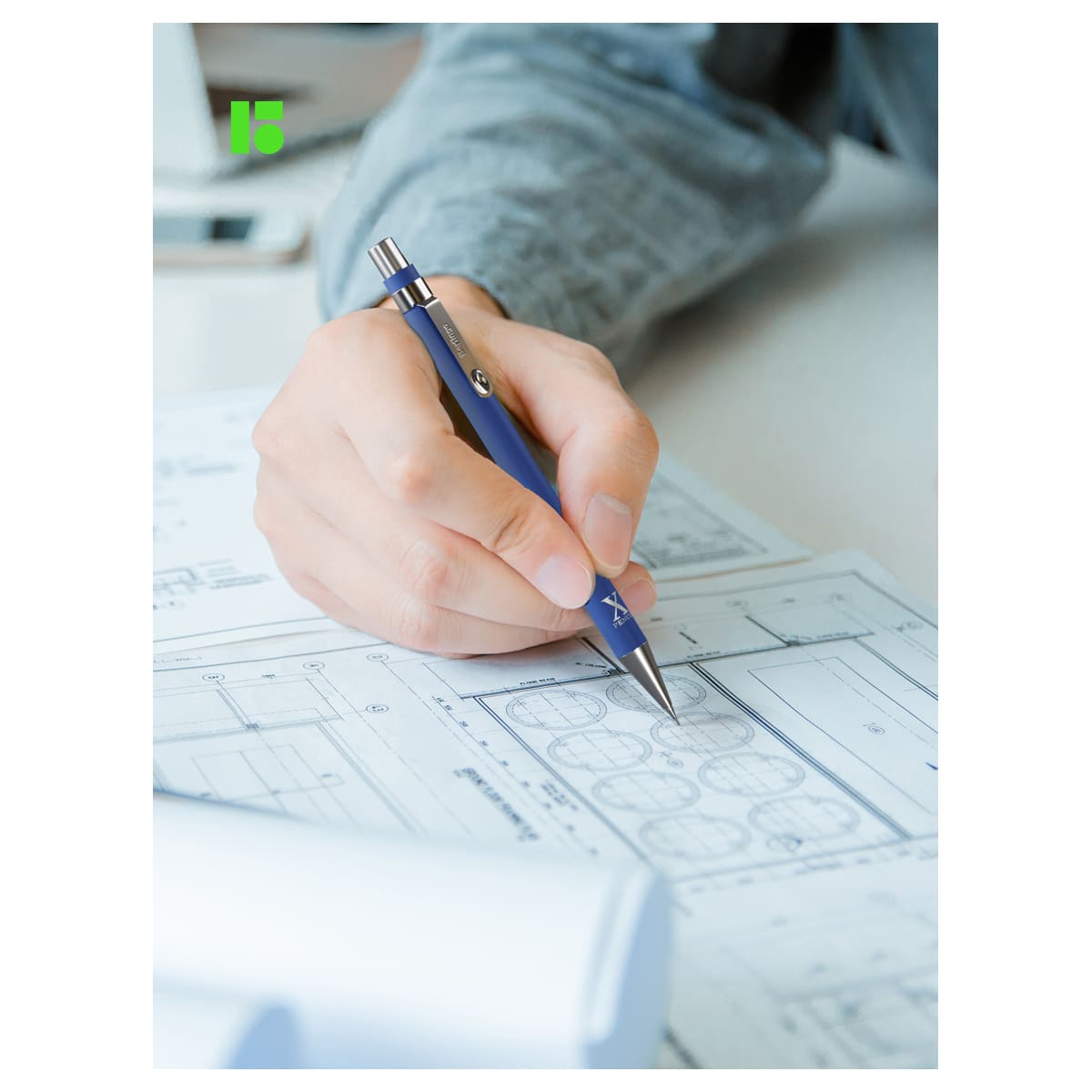 Карандаш механический Berlingo "X" 0,5мм, с ластиком, ассорти