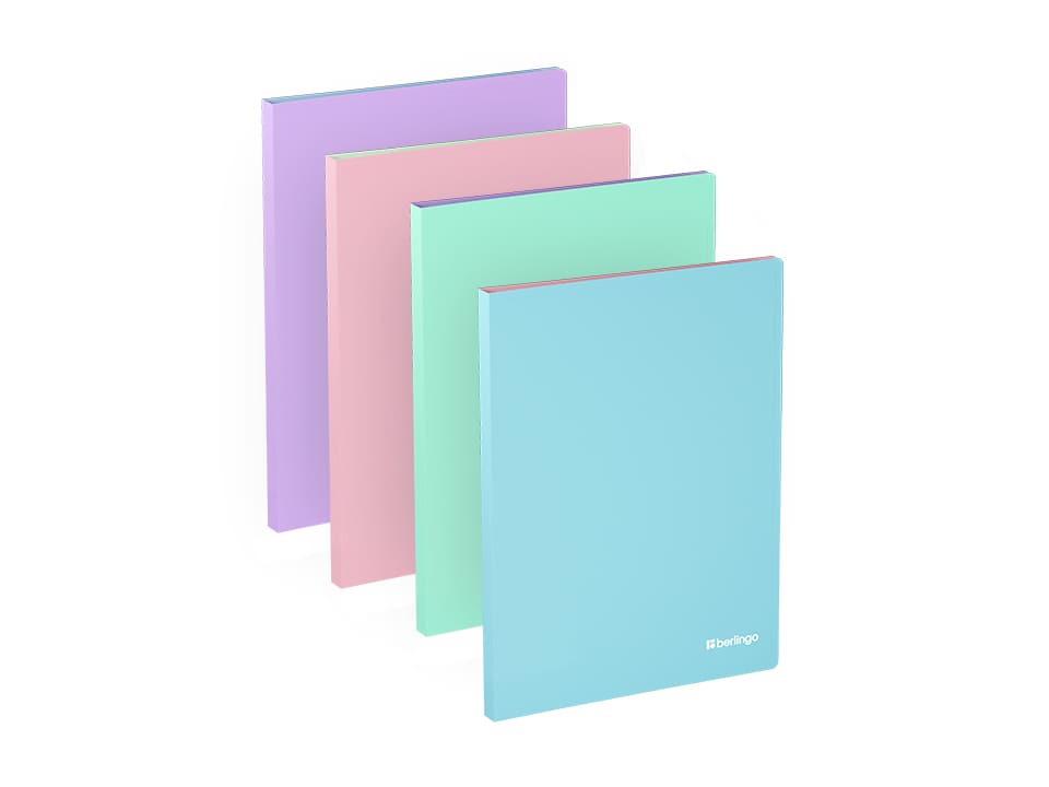 Папка с пружинным скоросшивателем Berlingo "Haze", 17мм, 600мкм, с внутр. карманом, софт-тач, ассорти