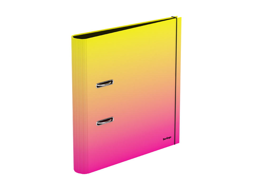 Папка-регистратор Berlingo "Radiance", 50мм, ламинированная, желтый/розовый градиент