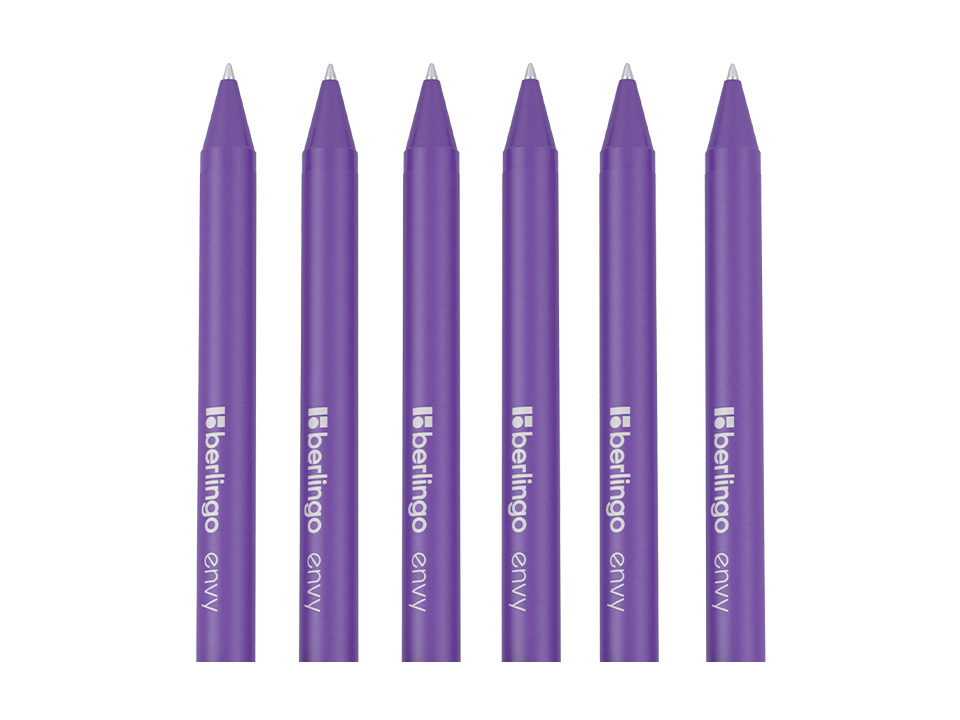 Ручка шариковая автоматическая Berlingo "Envy" синяя, 0,7мм, корпус ассорти