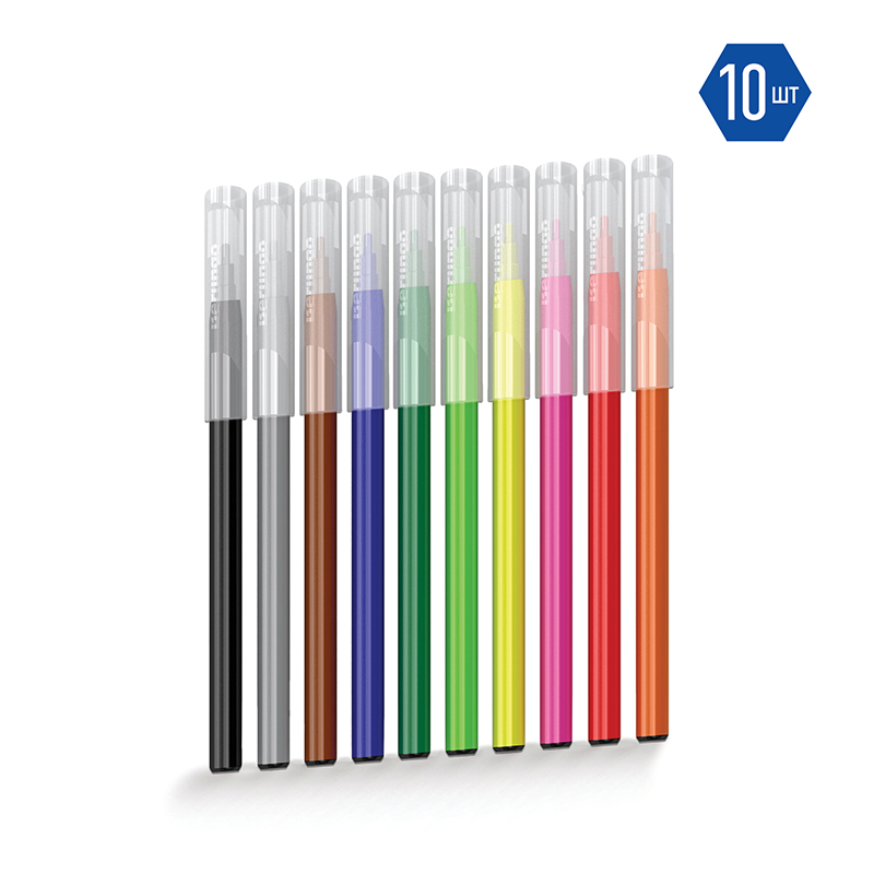 Фломастеры Berlingo "Жил-был кот", 10цв., смываемые, блистер