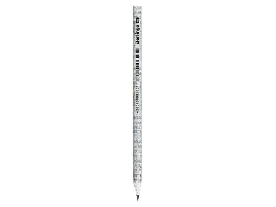 Карандаш ч/г Berlingo "Paper Pencil" HB, из переработанной бумаги, круглый, заточен