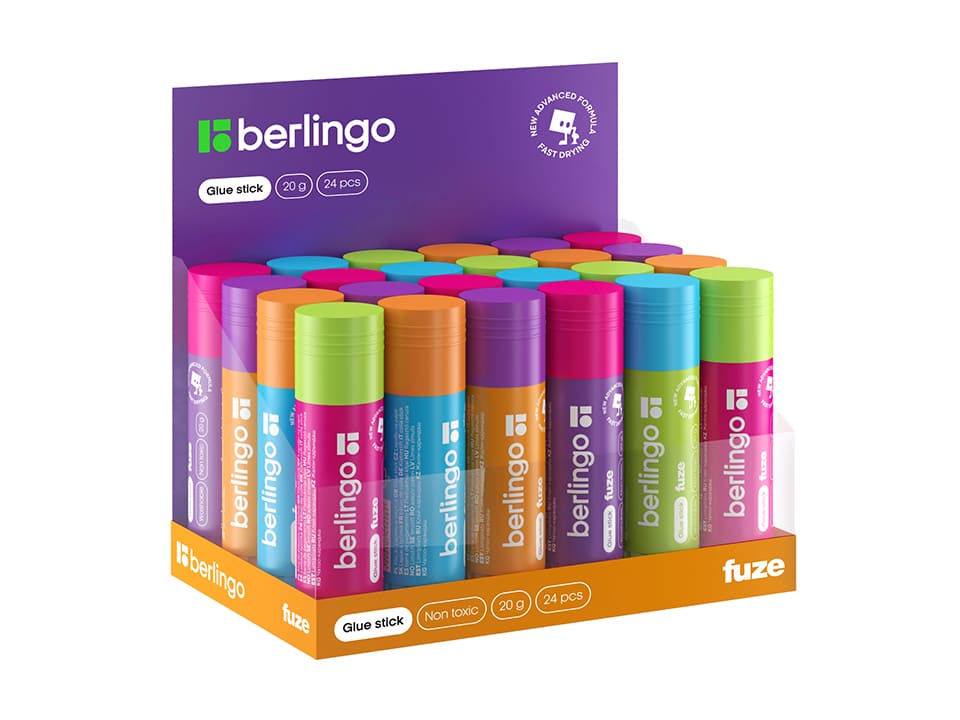 Клей-карандаш Berlingo "Fuze", 20г, ПВП