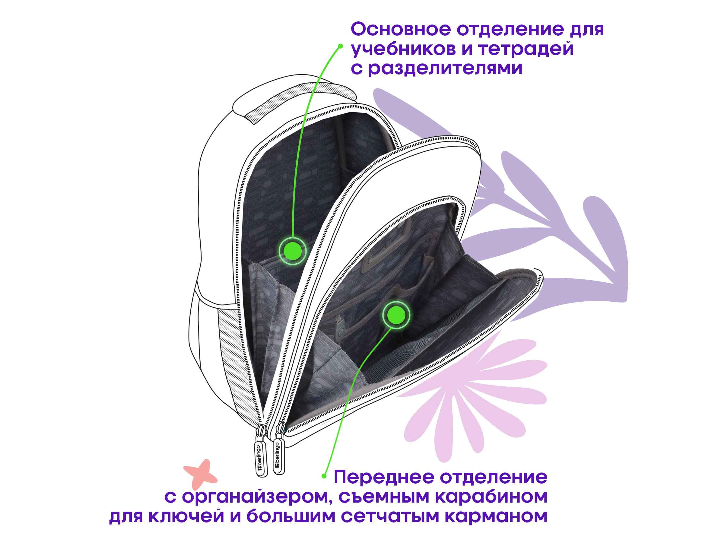 Ранец Berlingo Expert Plus "Cool panda" 38*29*15см, 2 отделения, 2 кармана, анатомическая спинка