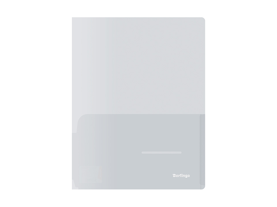 Папка-уголок Berlingo, А4, 180мкм, 2 внутренних кармана, прозрачная бесцветная