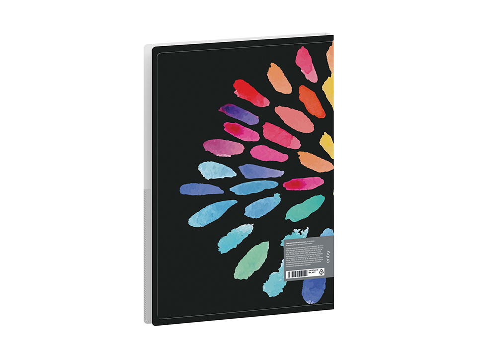 Папка на 4 кольцах Berlingo "Aqua", 24мм, 600мкм, D-кольца, с внутр. карманом, с рисунком