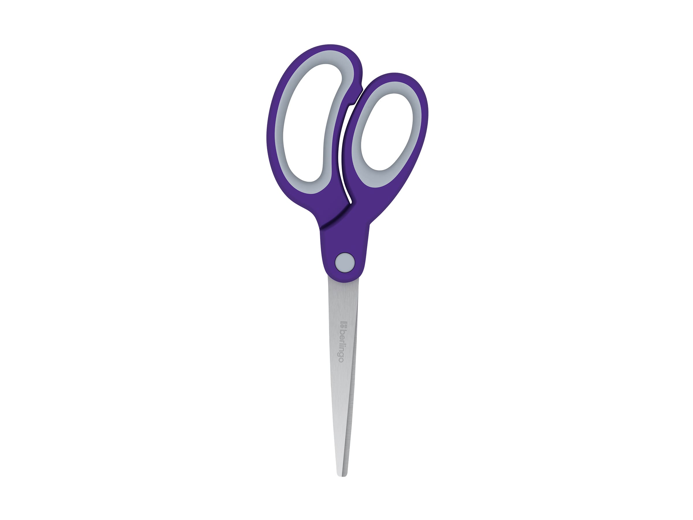 Ножницы для левшей Berlingo 17см, эргономичные ручки, мягкие вставки европодвес