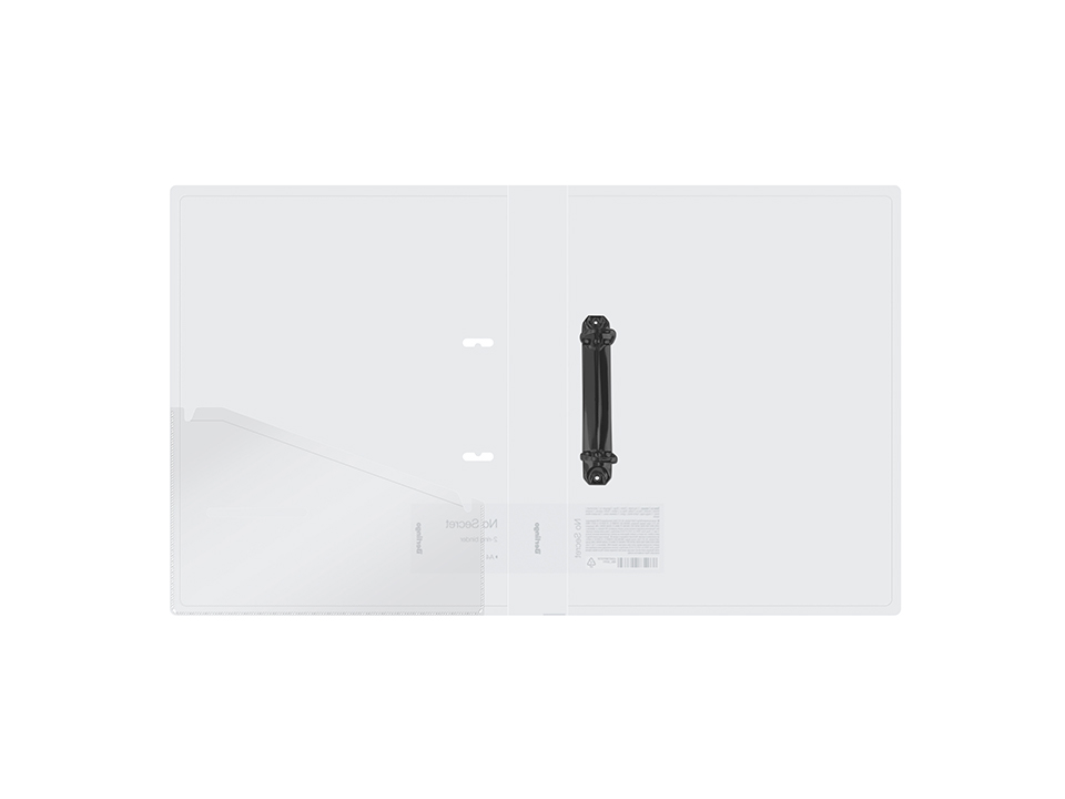 Папка на 2 кольцах Berlingo "No Secret", 40мм, 700мкм, полупрозрачная, D-кольца, с внутр. карманом