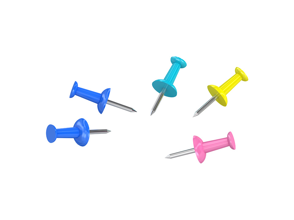 Кнопки силовые Berlingo, 50шт., цветные, ПВХ упак., европодвес, ассорти пастель