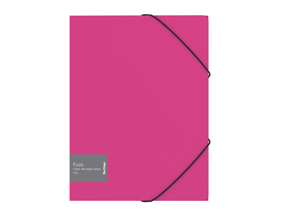 Папка на резинке Berlingo "Fuze" А4, 600мкм, розовая