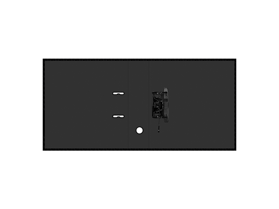 Папка-регистратор Berlingo "DoubleBlack", 80мм, ламинированная, черная, с рисунком