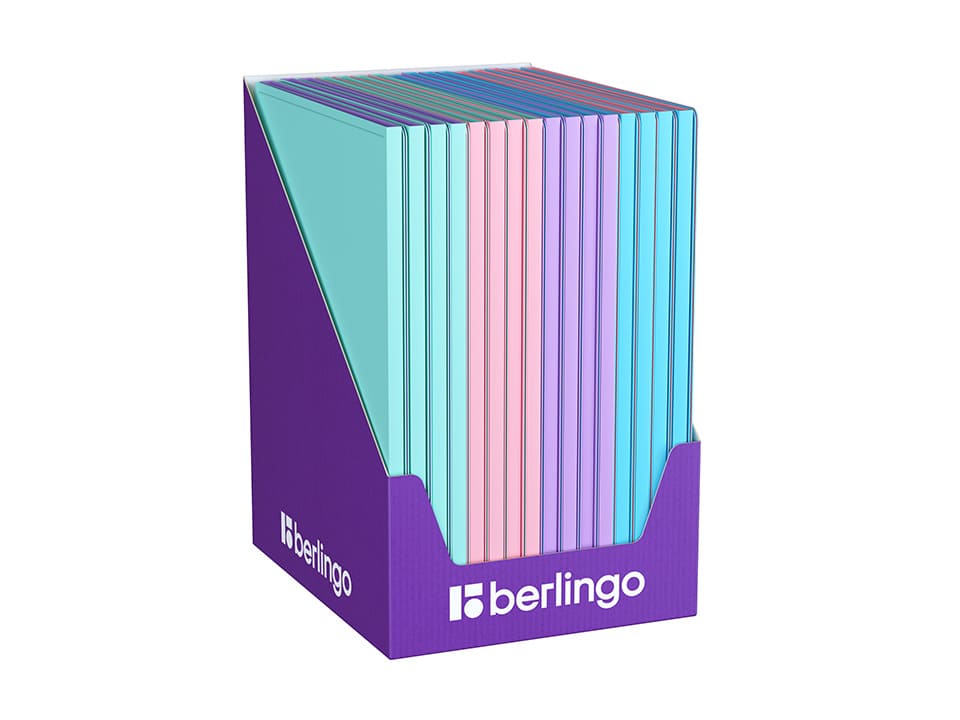 Папка с 10 вкладышами Berlingo "Haze", 9мм, 600мкм, с внутр. карманом, софт-тач, ассорти