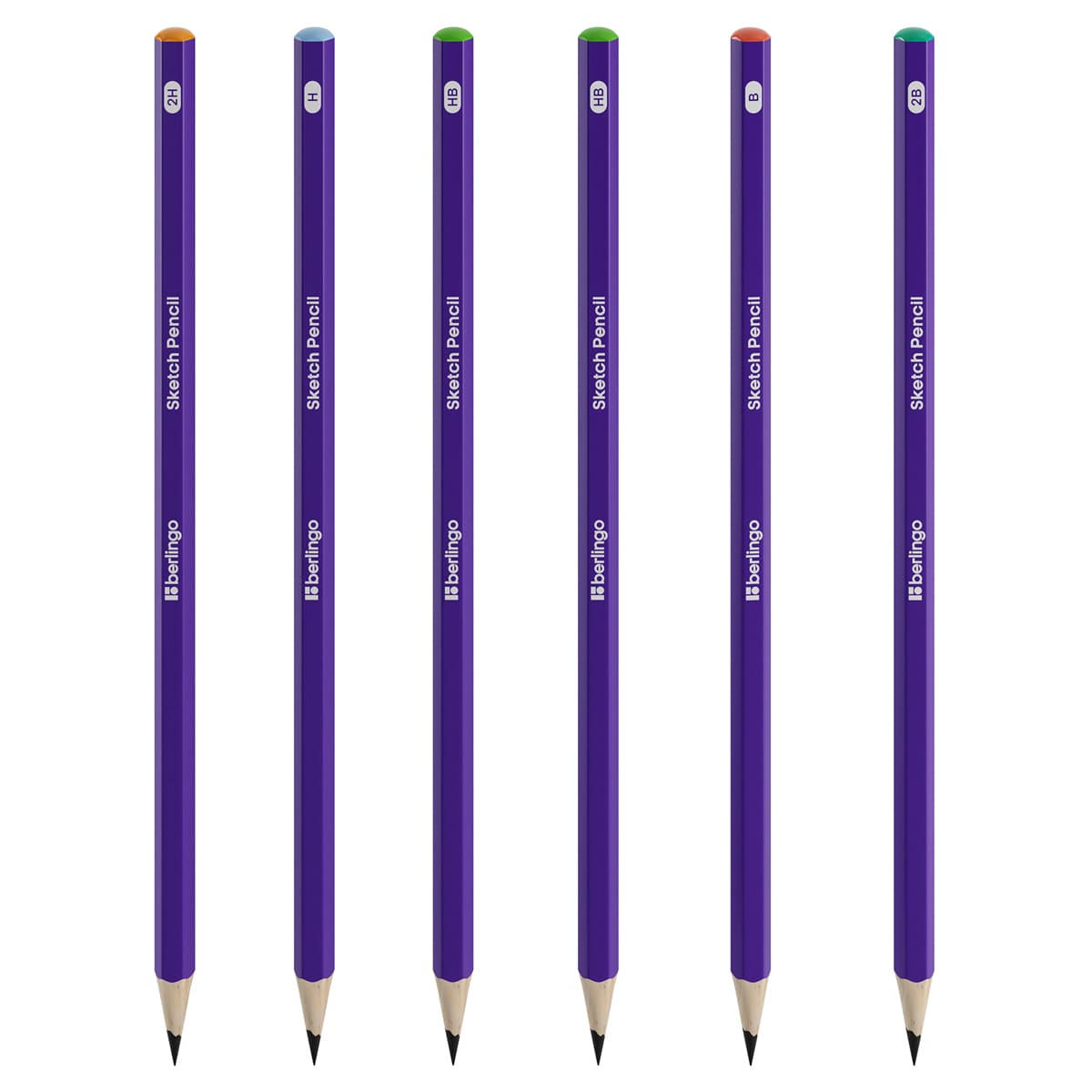 Набор карандашей ч/г Berlingo "Sketch Pencil" 6шт., 2H-2B, заточен., картон. упаковка, европодвес