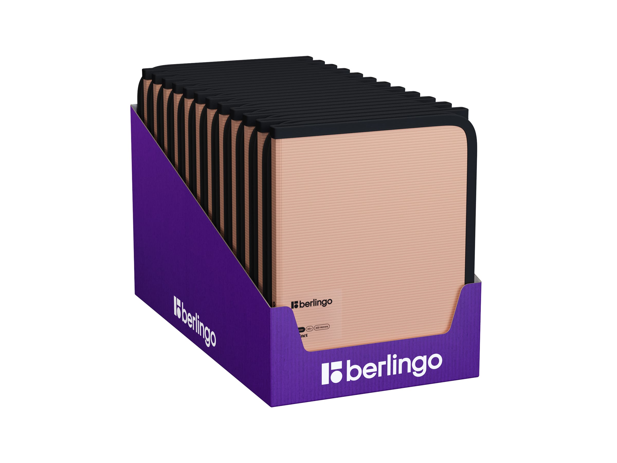 Папка на молнии Berlingo "Instinct" А5+, 600мкм, фламинго