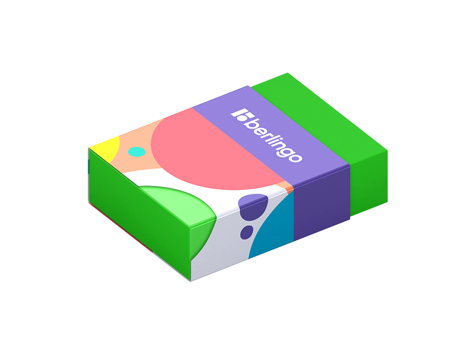 Ластик Berlingo "Balance", Eco-PVC, пластиковый держатель с печатью, 45*32*11мм