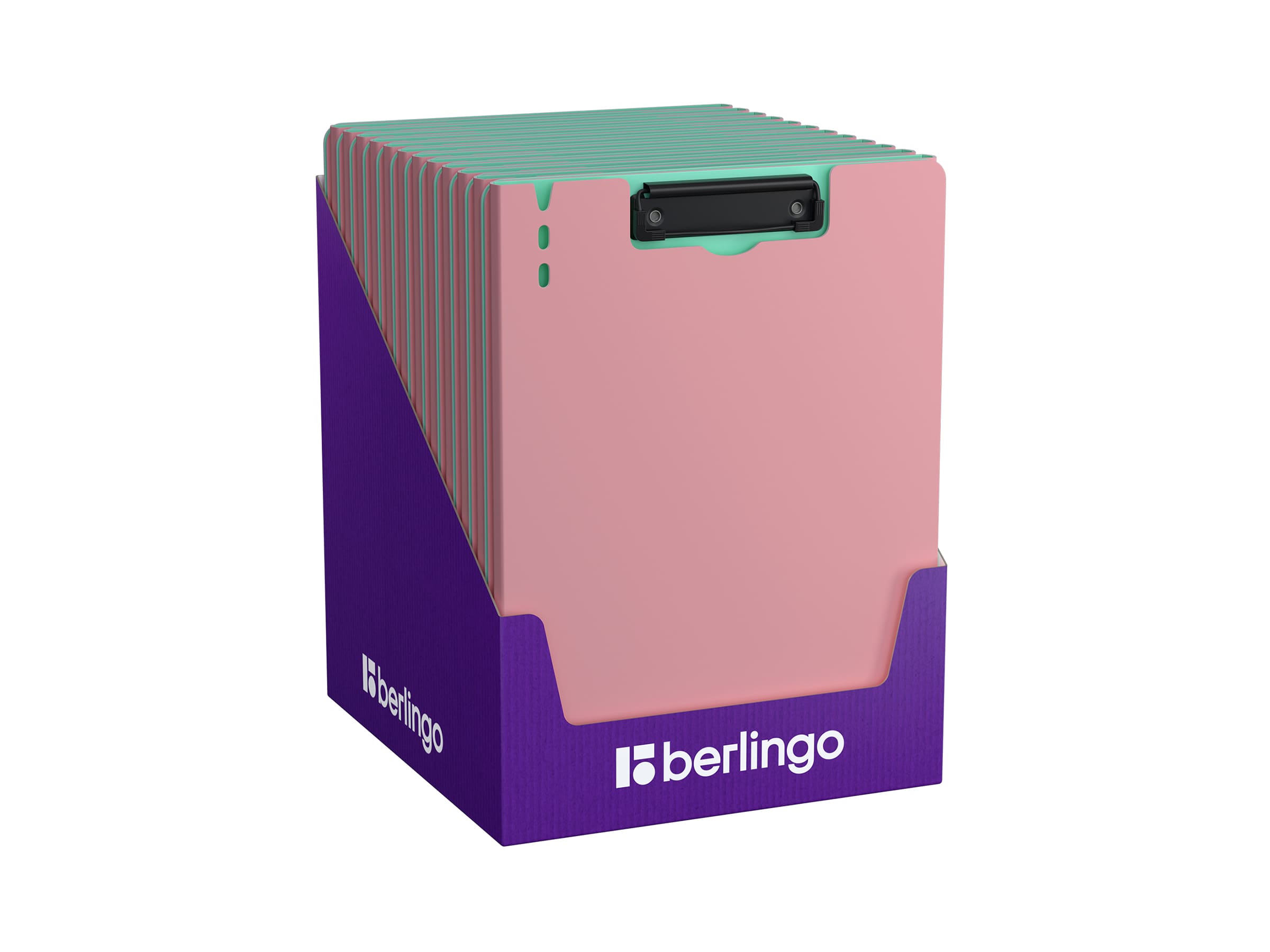 Папка-планшет с зажимом Berlingo "Haze" А4, пластик (полифом), 1800мкм, розовая