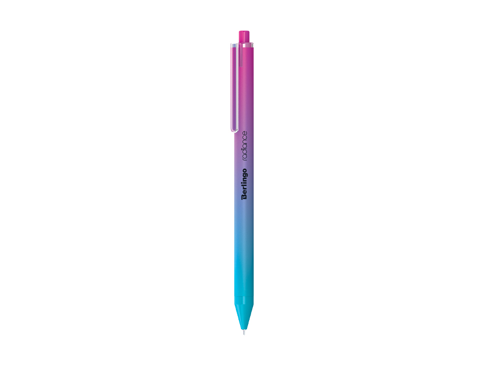 Ручка шариковая автоматическая Berlingo "Radiance" синяя, 0,7мм, корпус ассорти