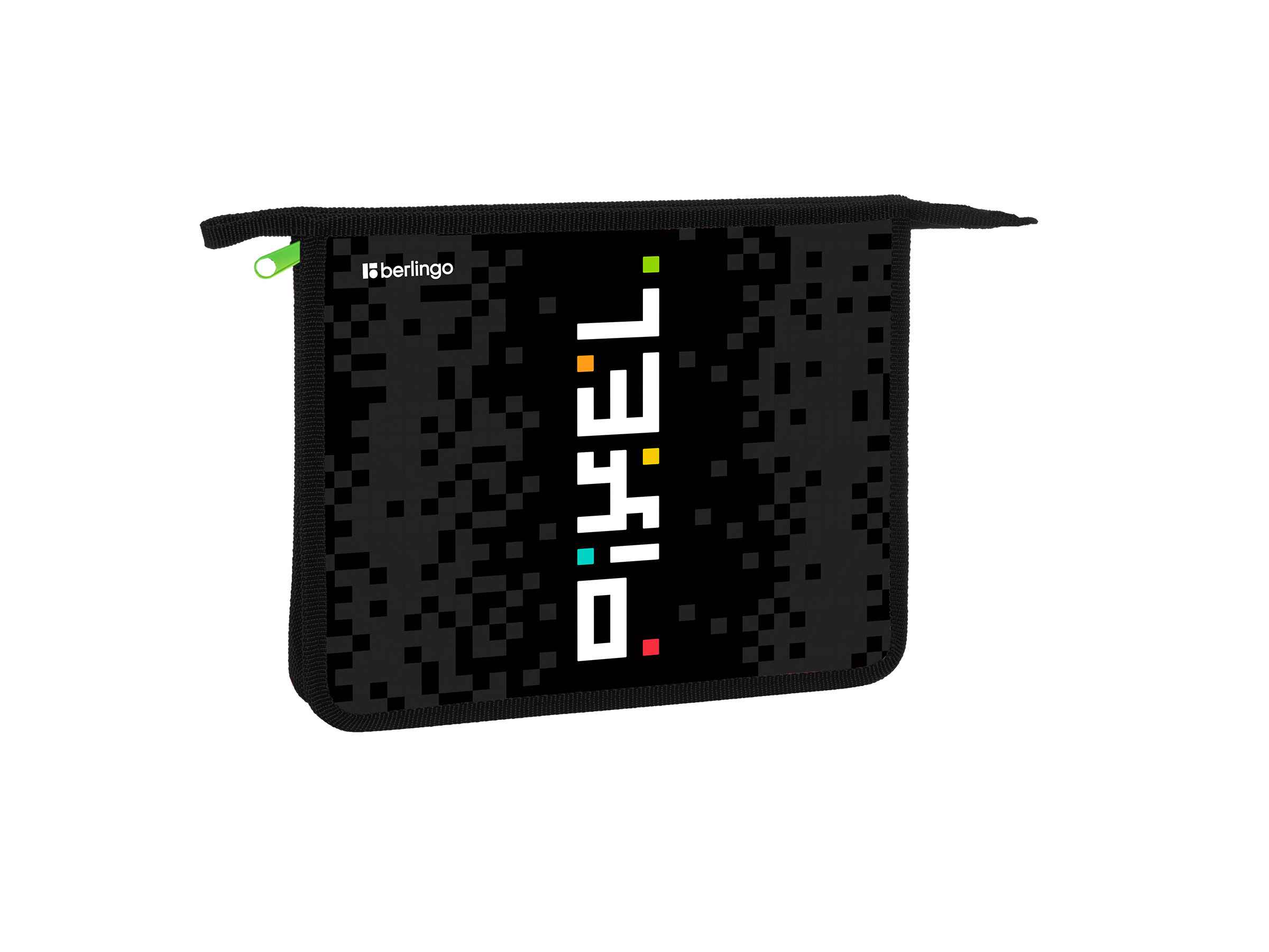 Папка для тетрадей 1 отделение, А5 Berlingo "Pixel style", 240*205*40мм, пластик, на молнии