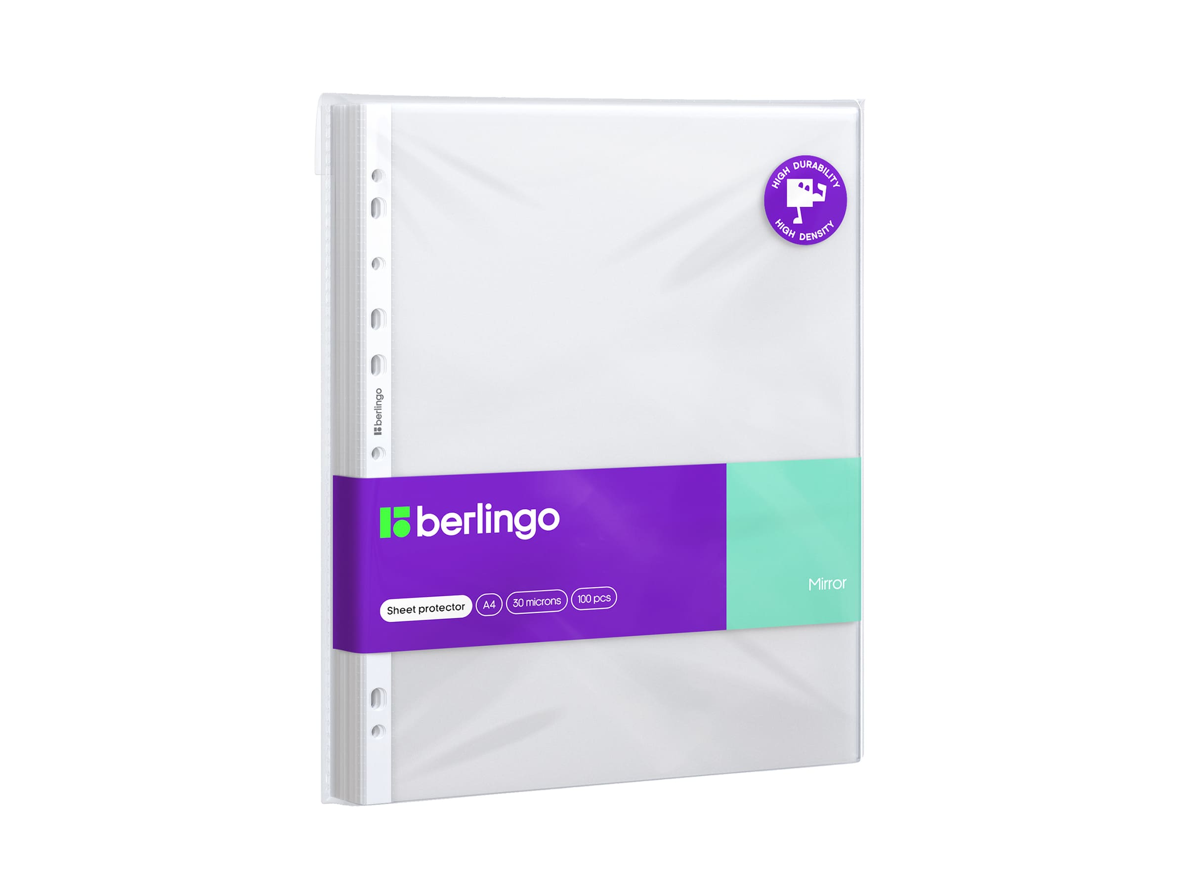Папка-вкладыш с перфорацией Berlingo "Mirror", А4, 30мкм, глянцевая