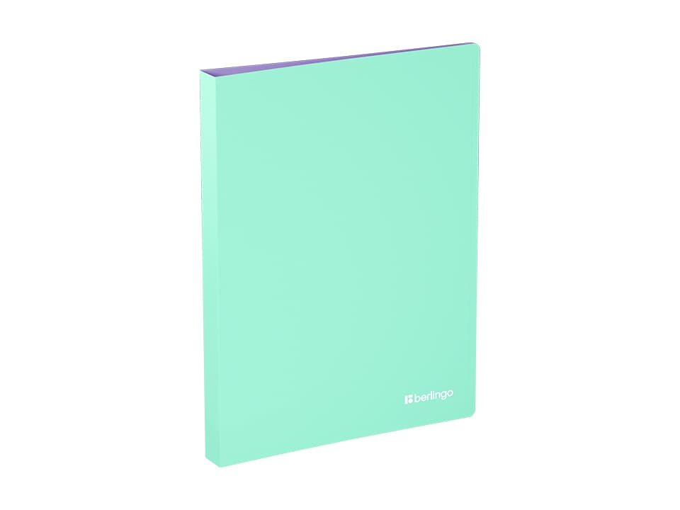 Папка на 4 кольцах Berlingo "Haze" А4, 24мм, 600мкм, D-кольца, с внутр. карманом, софт-тач, ассорти