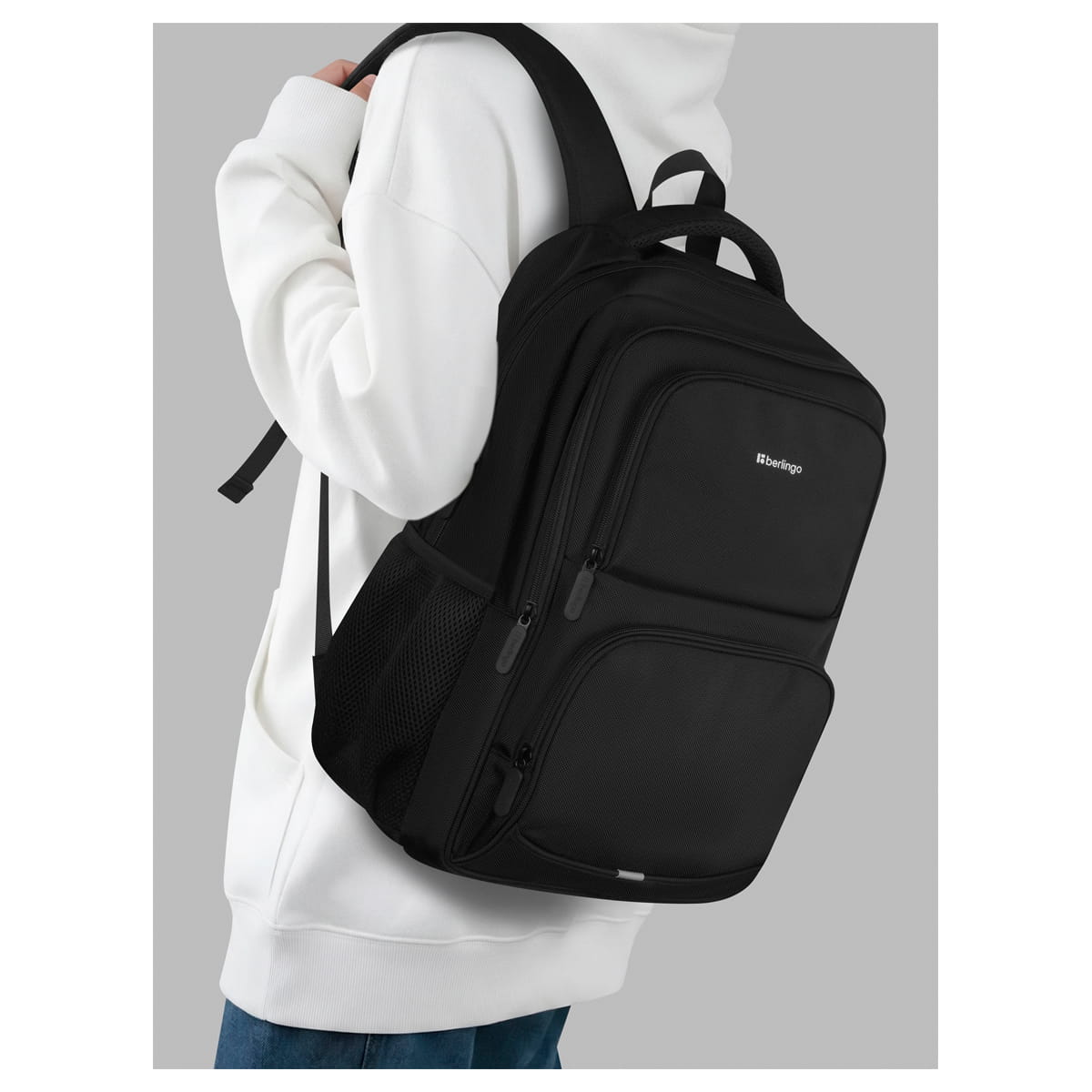 Рюкзак Berlingo City "Ergonomic" 43*30*17см, 2 отделения, 4 кармана, отделение для ноутбука, эргономическая спинка