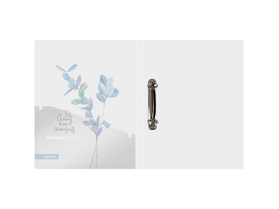 Папка на 2 кольцах Berlingo "Eco XS", 24мм, 600мкм, с рисунком, D-кольца, с внутр. карманом