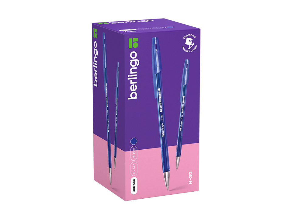 Ручка шариковая Berlingo "H-30" синяя, 0,7мм