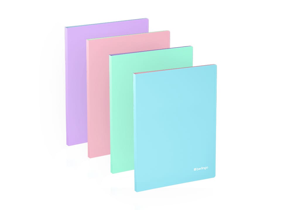 Папка с 20 вкладышами Berlingo "Haze", 14мм, 600мкм, с внутр. карманом, софт-тач, ассорти