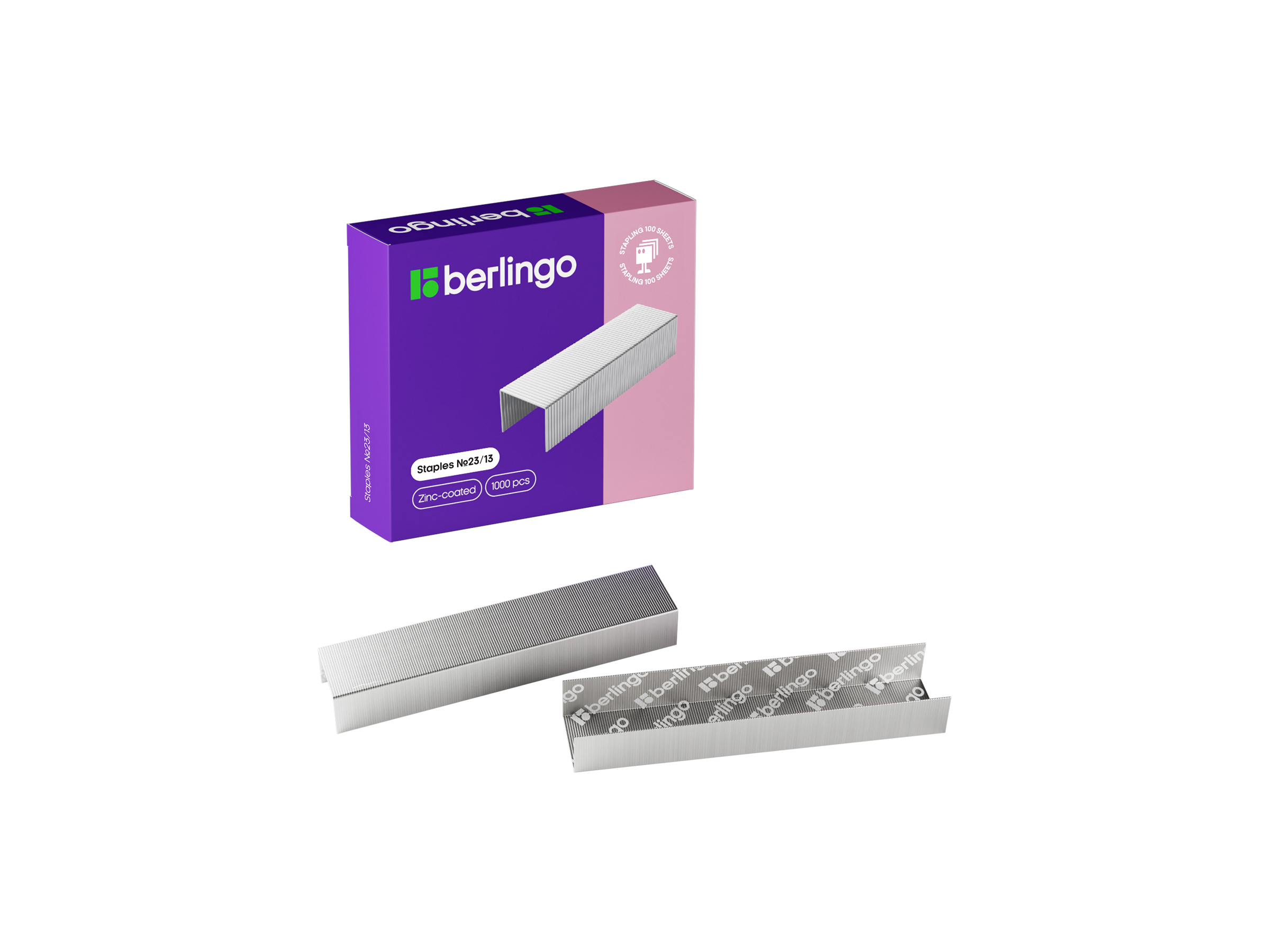 Скобы для степлера №23/13 Berlingo, оцинкованные, 1000шт.