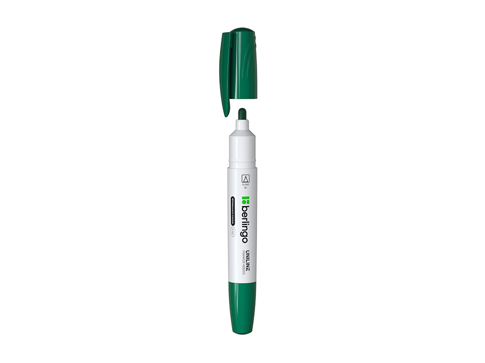 Маркер для белых досок Berlingo "Uniline WB200" зеленый, пулевидный, 2мм
