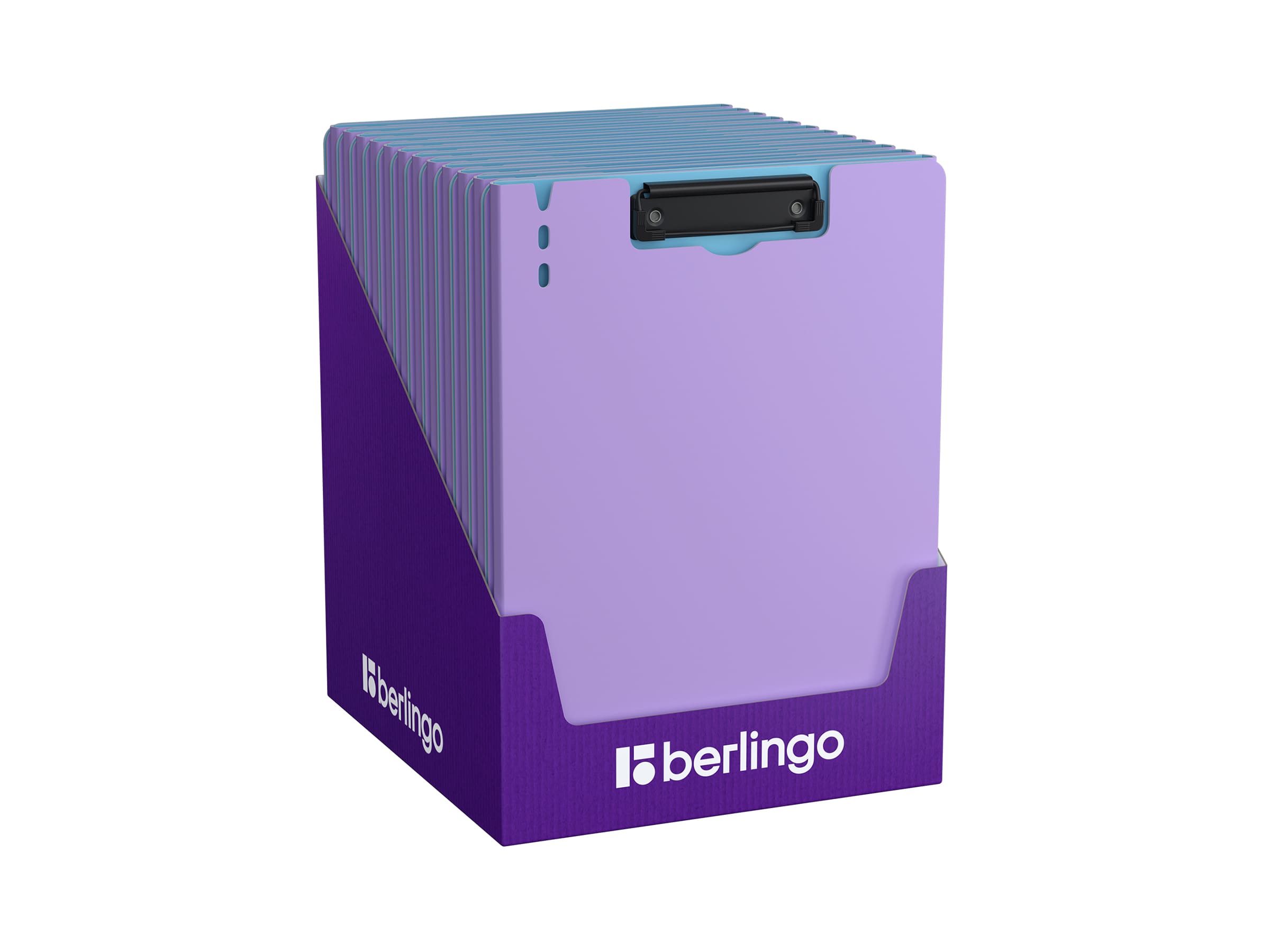 Папка-планшет с зажимом Berlingo "Haze" А4, пластик (полифом), 1800мкм, сиреневая