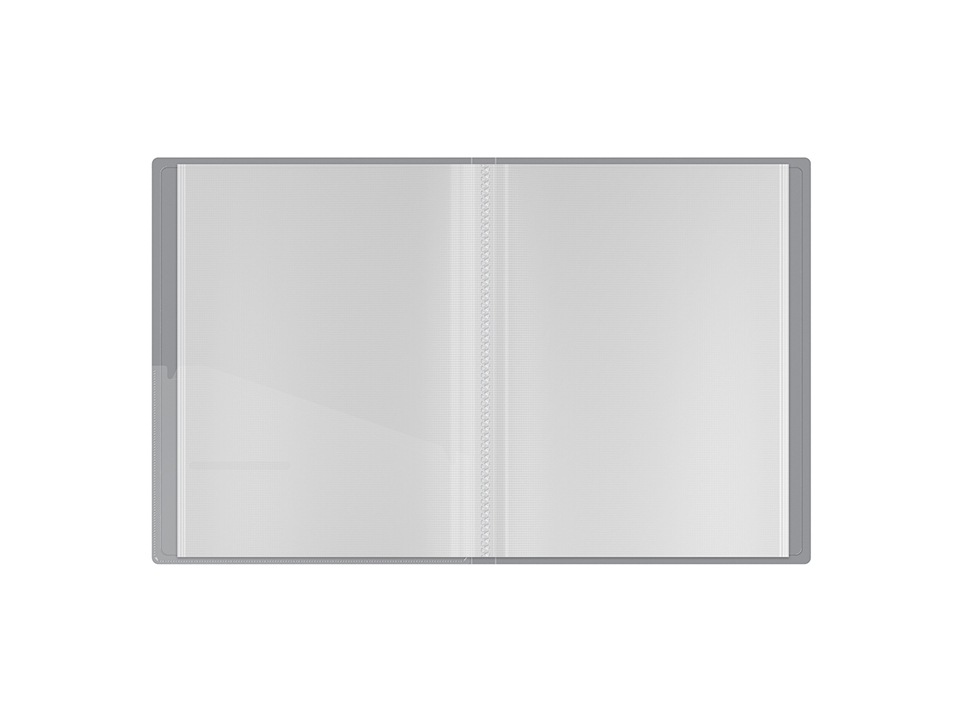 Папка с 20 вкладышами Berlingo "Metallic", 17мм, 1000мкм, серебряный металлик, с внутр. карманом