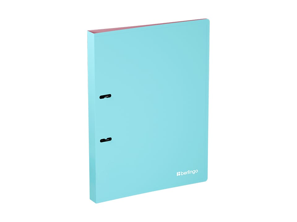 Папка на 2 кольцах Berlingo "Haze" А4, 24мм, 600мкм, D-кольца, с внутр. карманом, софт-тач, ассорти