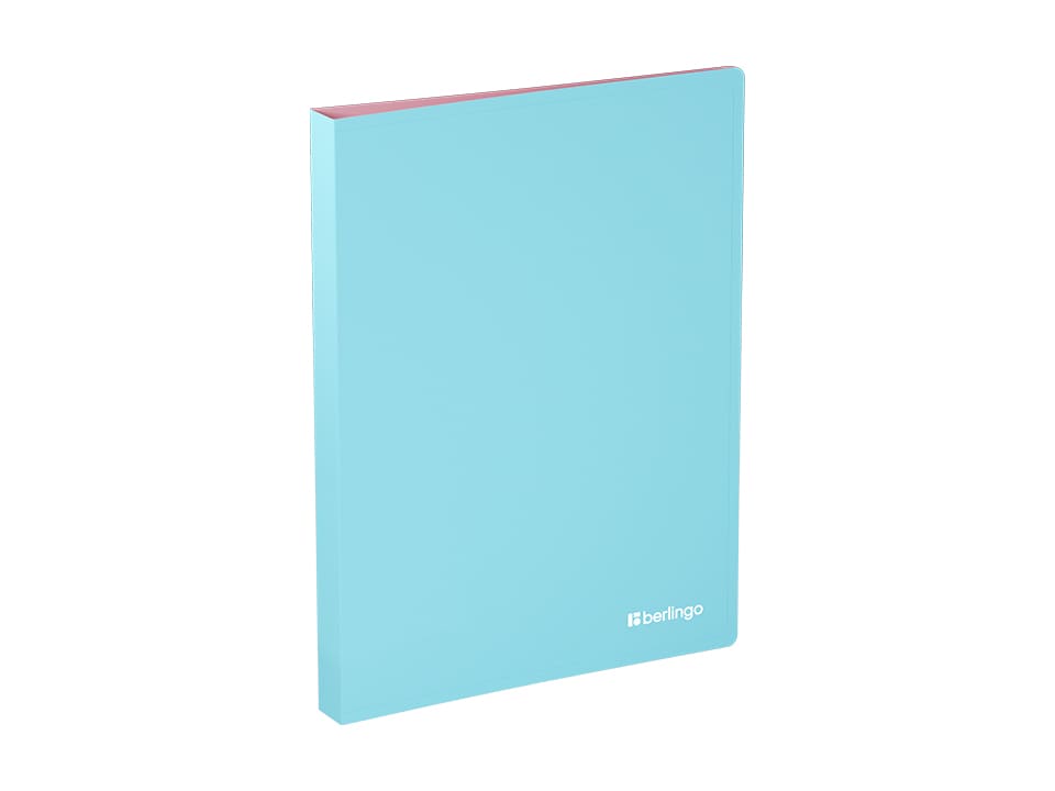 Папка на 4 кольцах Berlingo "Haze" А4, 24мм, 600мкм, D-кольца, с внутр. карманом, софт-тач, ассорти