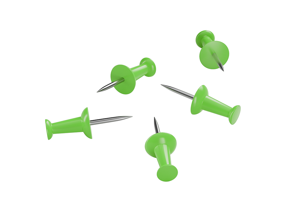 Кнопки силовые Berlingo, 50шт., цветные, ПВХ упак., европодвес, зеленые