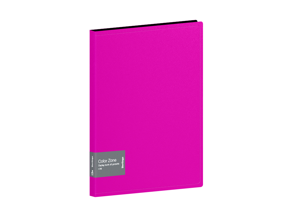 Папка с 40 вкладышами Berlingo "Color Zone", 21мм, 1000мкм, розовая
