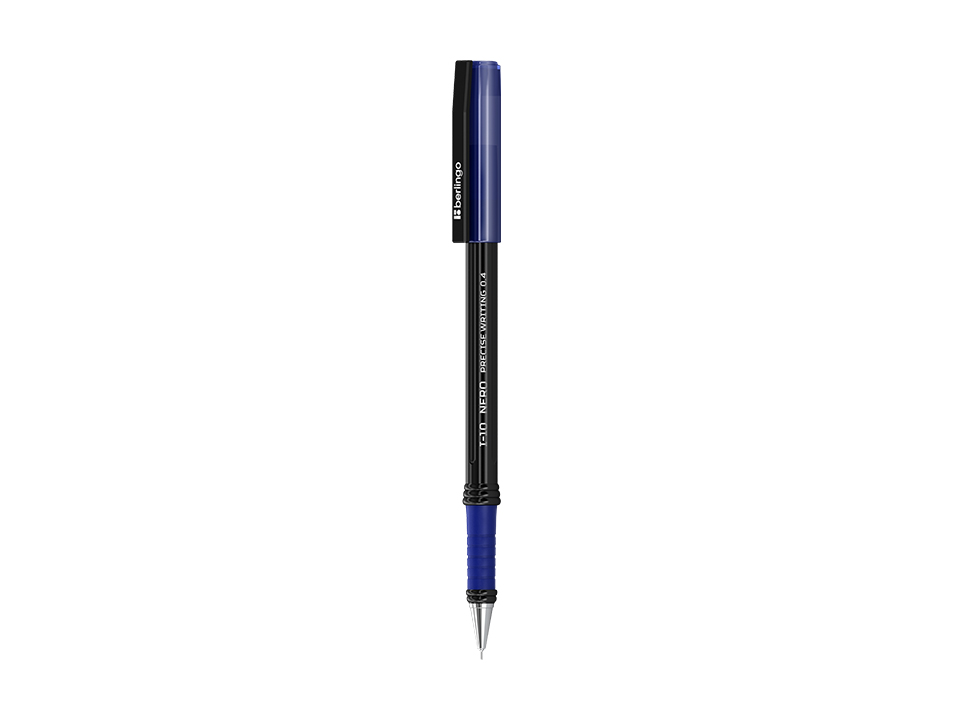 Ручка шариковая Berlingo "I-10 Nero" синяя, 0,4мм