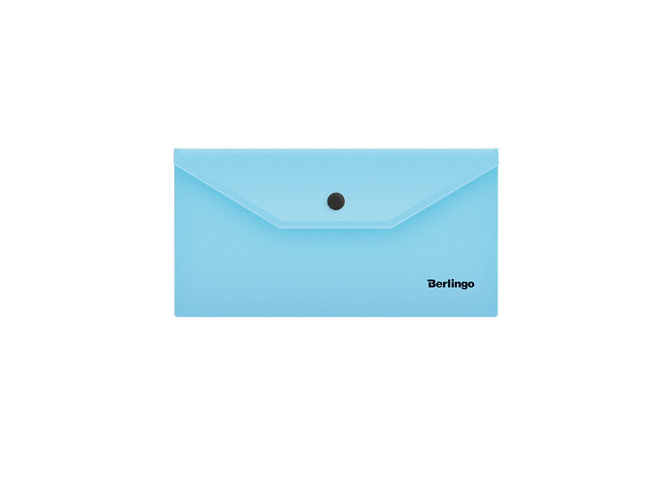 Папка-конверт на кнопке Berlingo "Instinct" С6, 180мкм, аквамарин