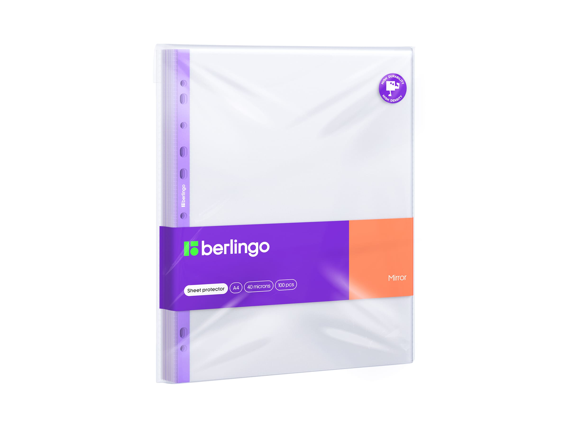 Папка-вкладыш с перфорацией Berlingo "Mirror", А4, 40мкм, глянцевая