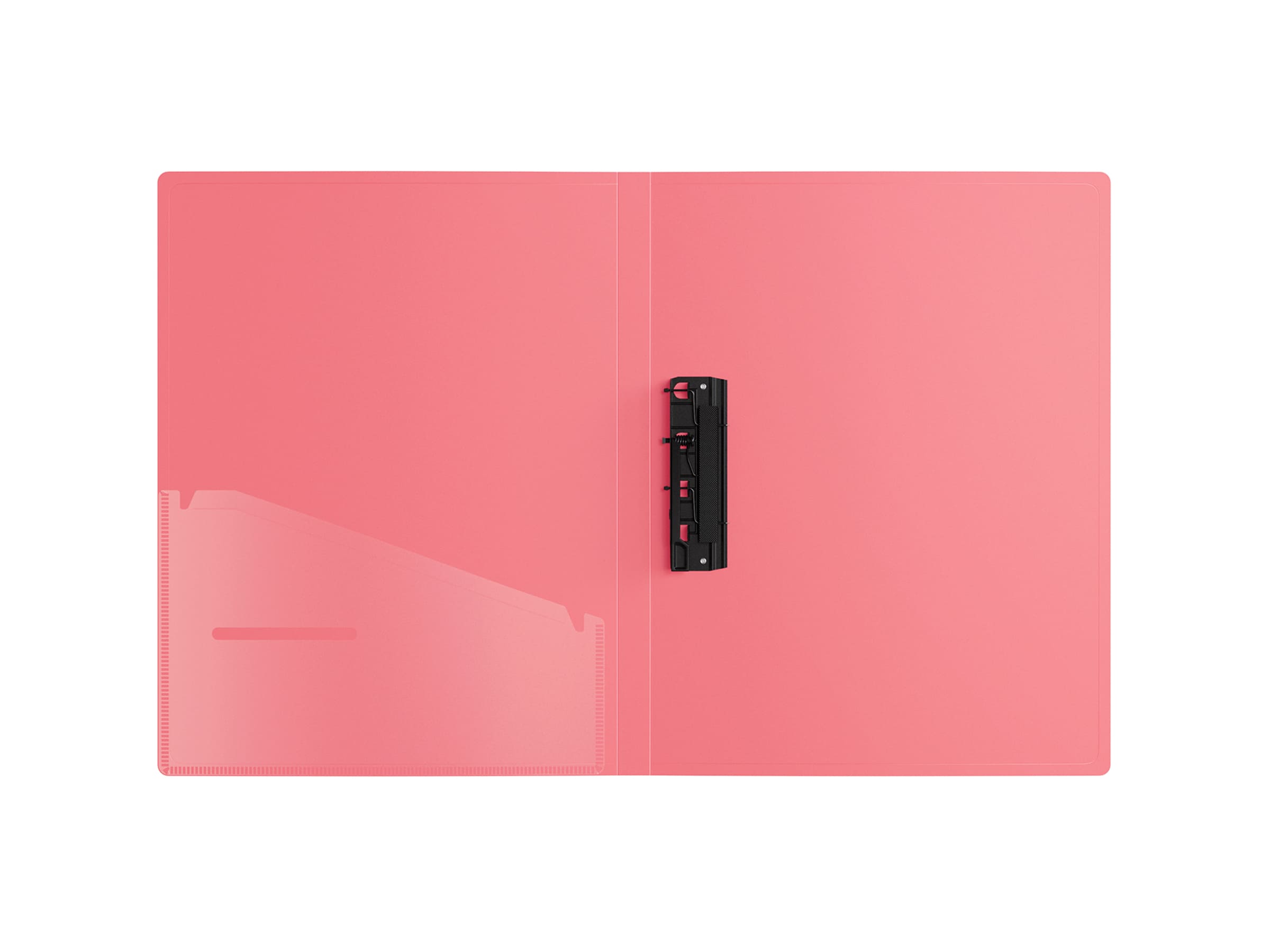 Папка с зажимом Berlingo "Your Way" А4, 17мм, 600мкм, коралловая, с внутр. карманом