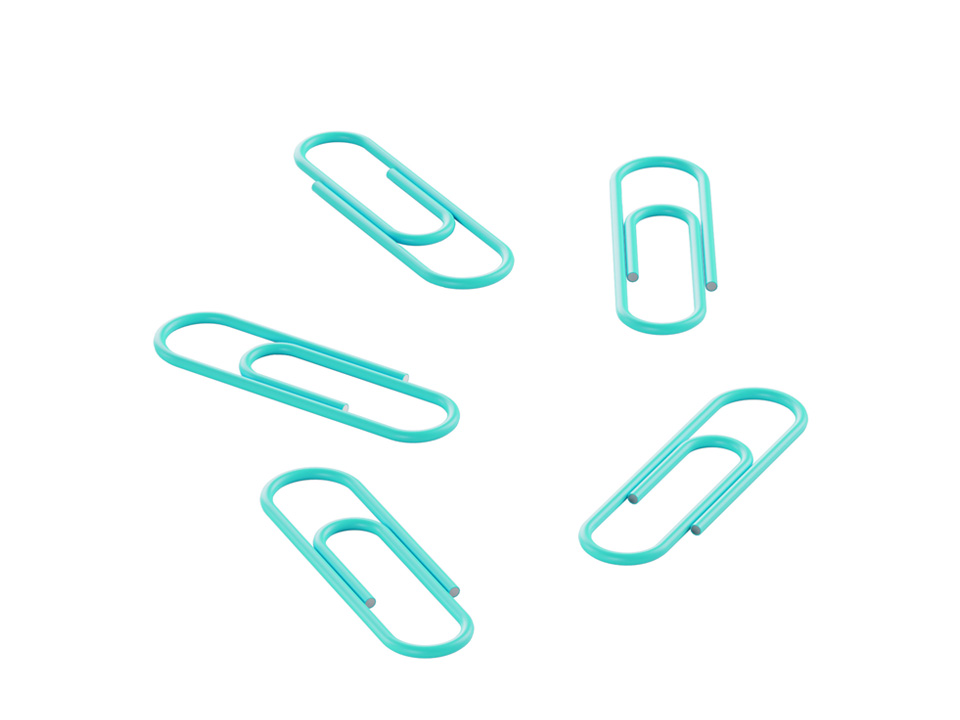 Скрепки 28мм, Berlingo, 100шт., цветные, ПВХ упак., европодвес, голубые