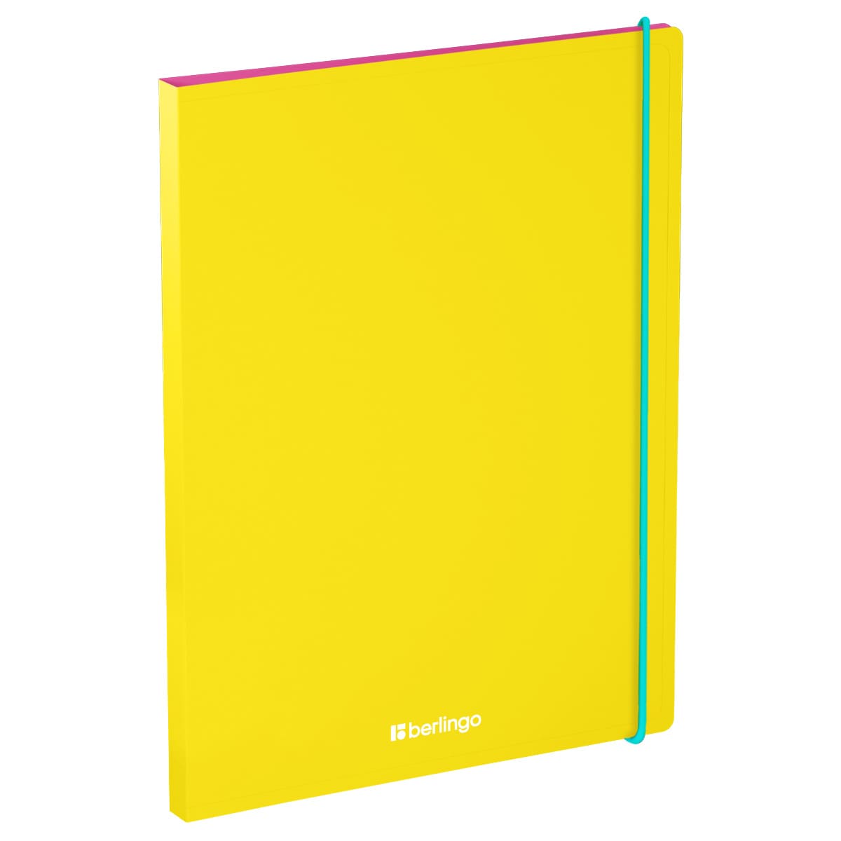 Папка с зажимом Berlingo "Raze" А4, 17мм, 600мкм, желтая, с внутр. карманом, софт-тач