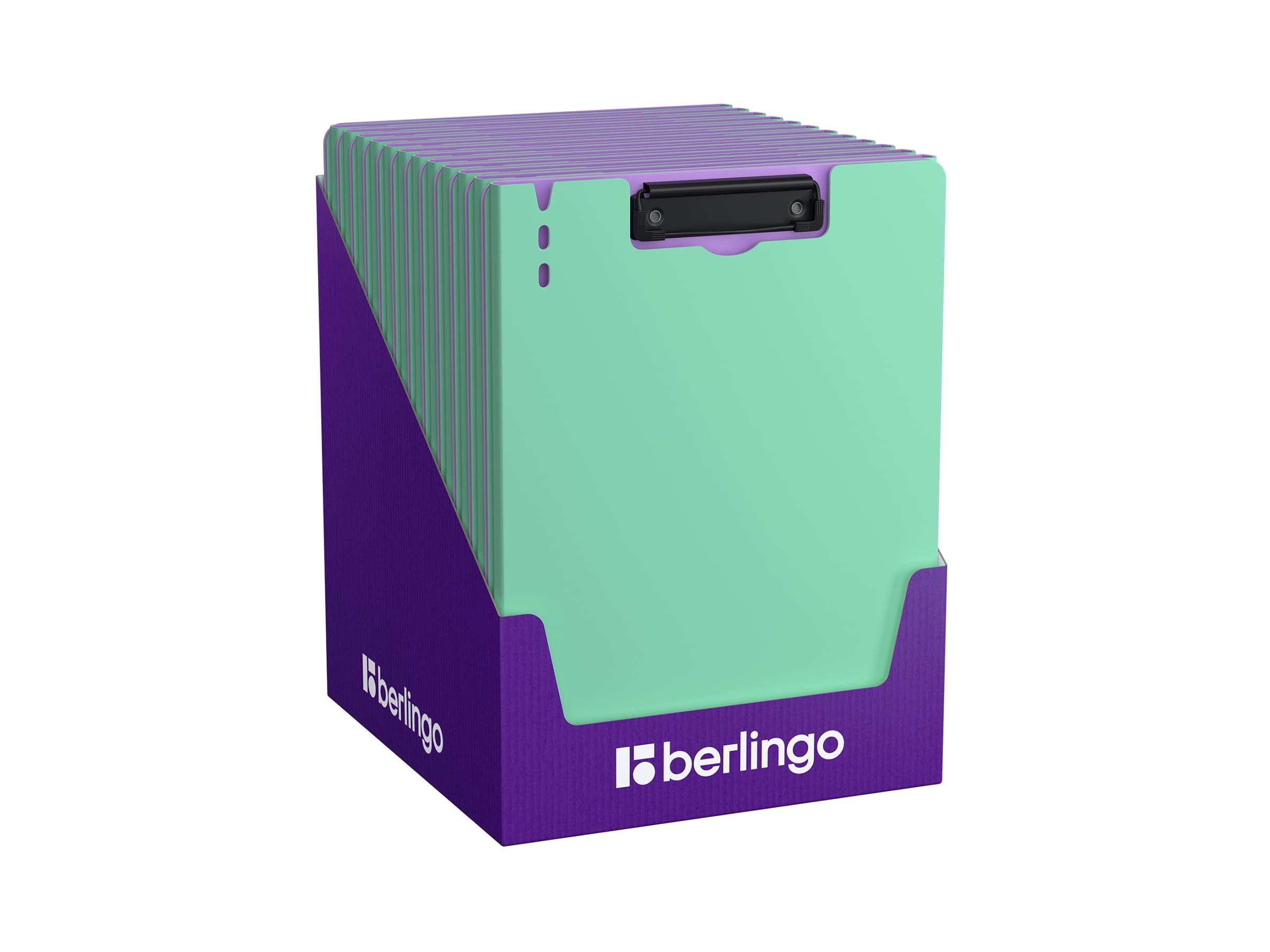 Папка-планшет с зажимом Berlingo "Haze" А4, пластик (полифом), 1800мкм, мятная