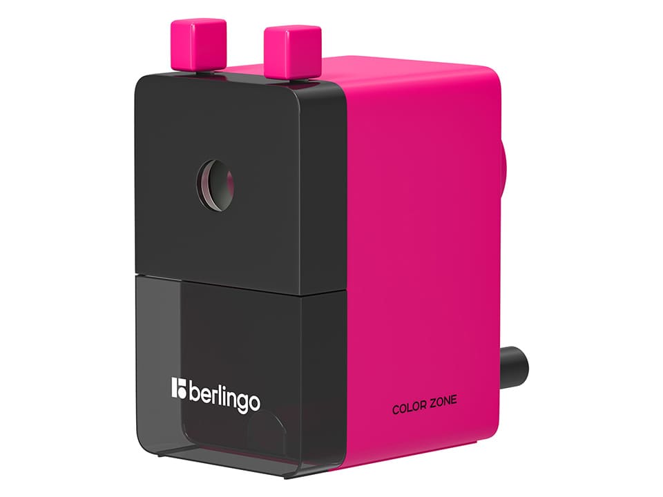 Точилка механическая Berlingo "Color Zone", фуксия, пласт. корпус, инд. упак.